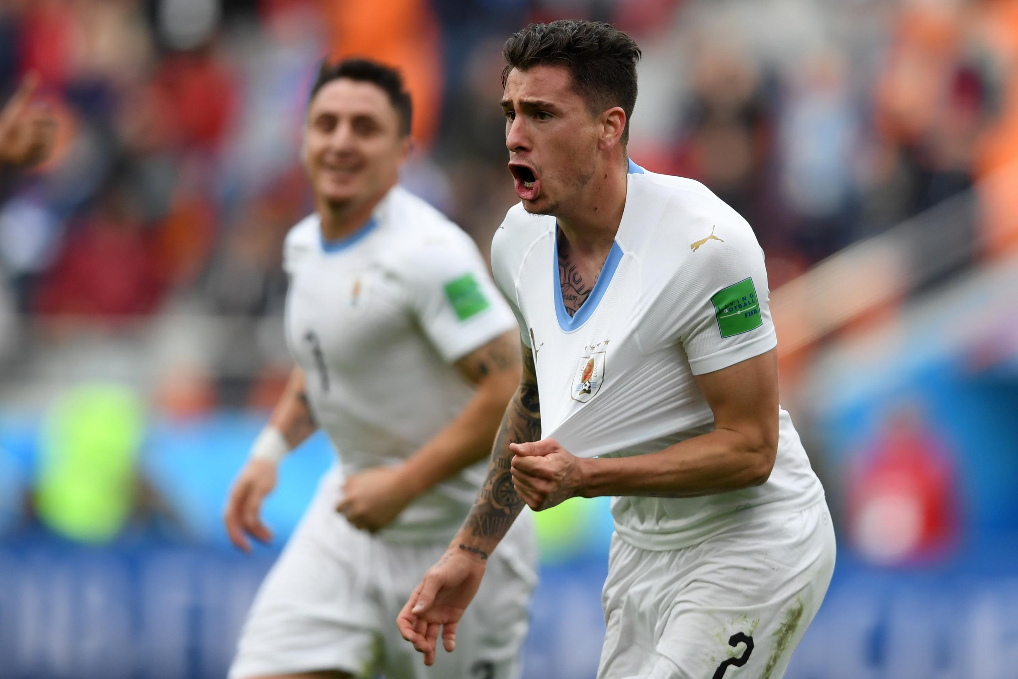 Uruguai ganhou com um gol no final em estreia na Copa do Mundo