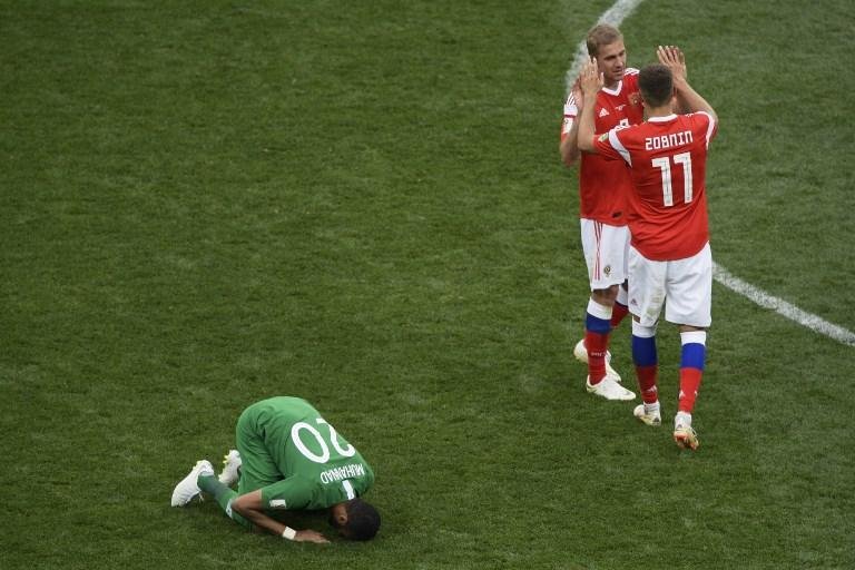 Ar&aacute;bia Saudita tomou 5 a 0 da R&uacute;ssia