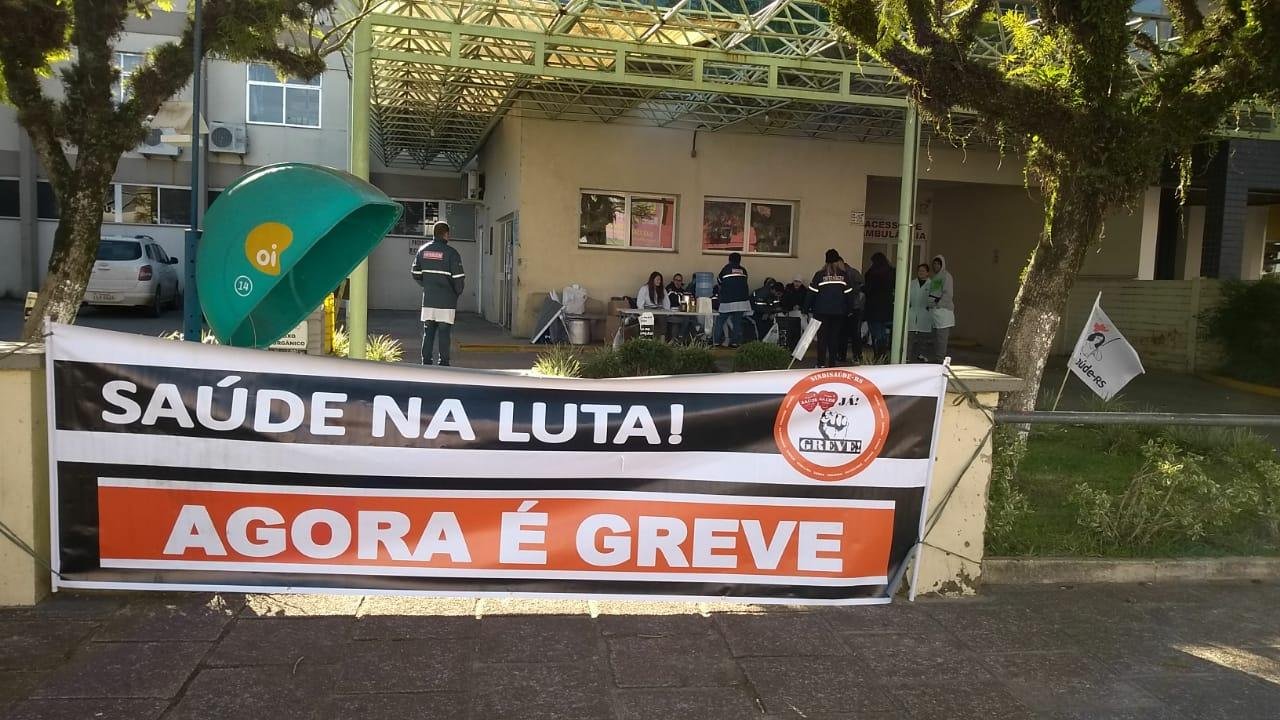 Funcion&aacute;rios de hospital em Os&oacute;rio entram em greve por tempo indeterminado 
