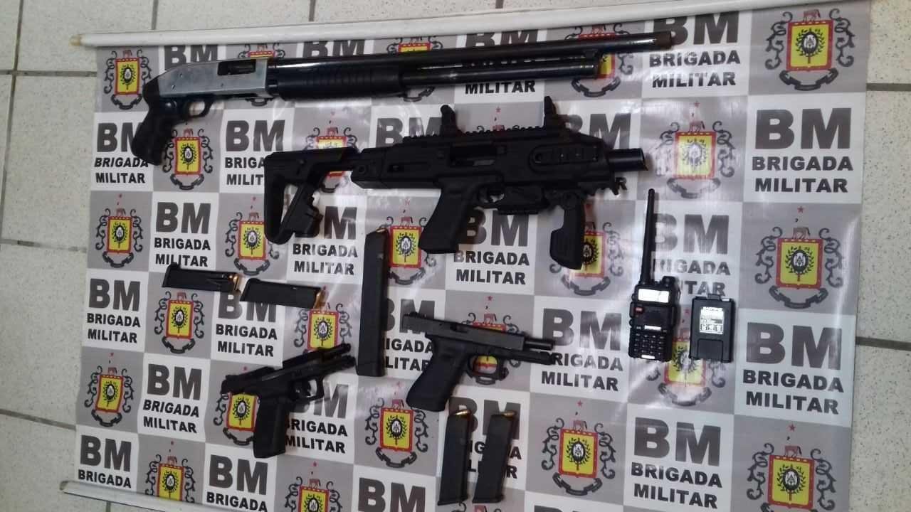 Armamento apreendido ap&oacute;s persegui&ccedil;&atilde;o