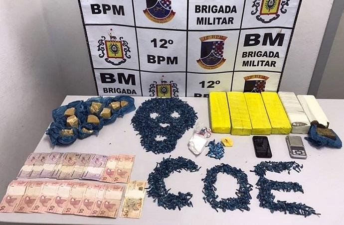 Dupla &eacute; presa com grande quantidade de drogas em Caxias do Sul