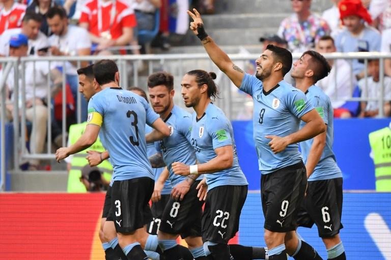Su&aacute;rez abriu o placar para o Uruguai