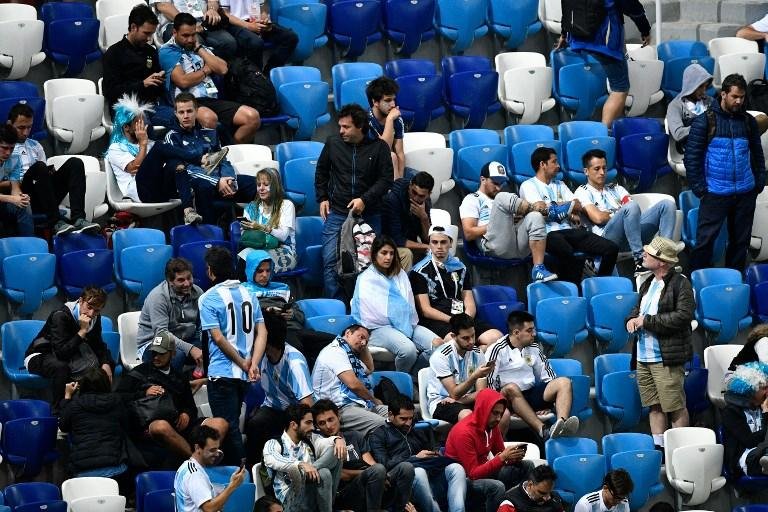 Argentina foi punida por causa do comportamento dos torcedores