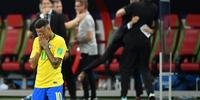 Neymar lamenta a eliminação da Seleção