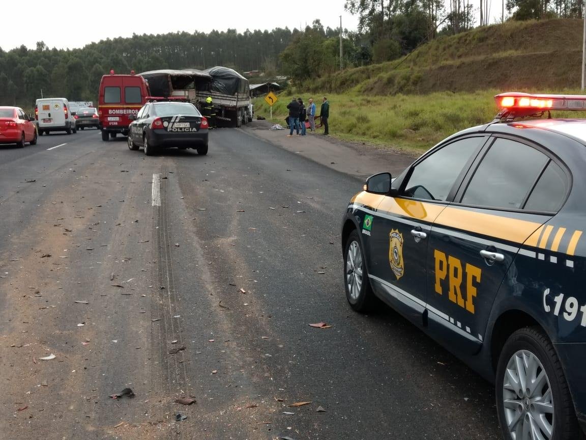 Acidente aconteceu &agrave;s 6h15min desta quarta-feira, na BR 386
