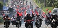 Apoiadores de Ortega fizeram marcha rumo a cidade que se rebelou contra o governo