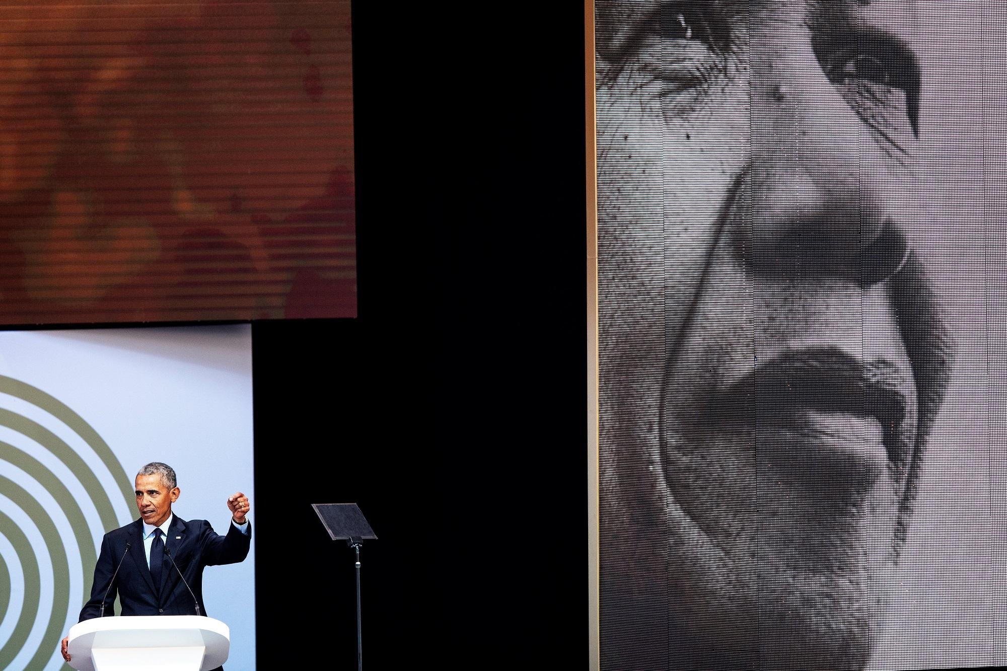 Ex-presidente dos EUA discursou no centen&aacute;rio do l&iacute;der africano contra o apartheid