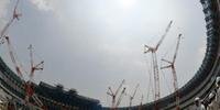 Estádio Nacional de Tóquio está em obras para receber os Jogos Olímpicos 