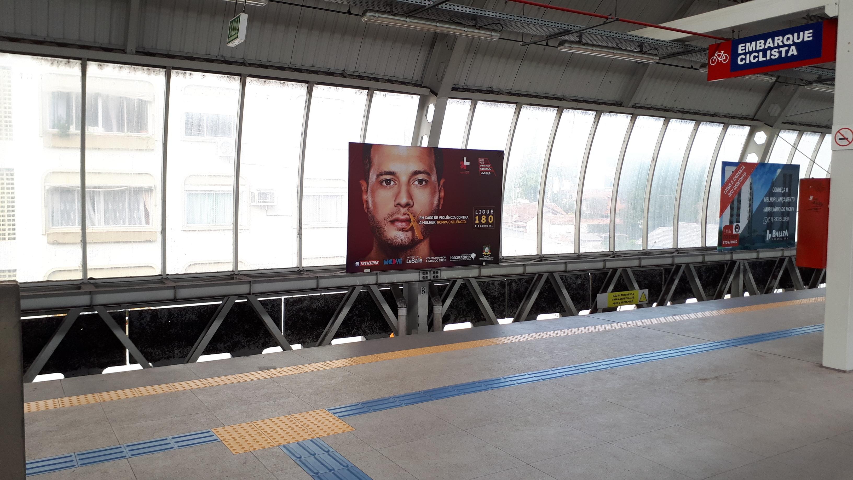 Campanha nas esta&ccedil;&otilde;es do trem busca incentivar a den&uacute;ncia de casos