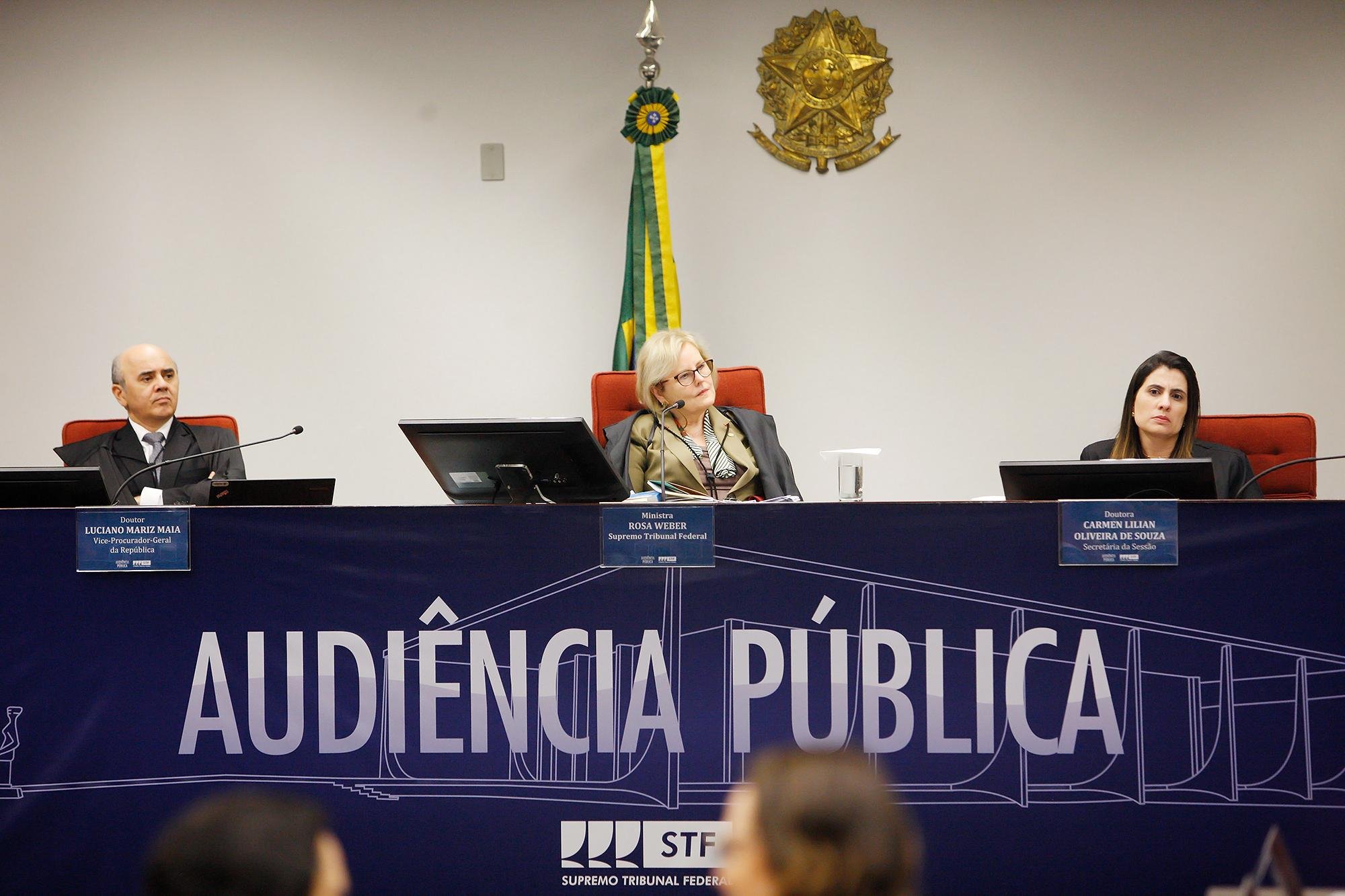 Ministra Rosa Weber ouviu representates da sociedade antes de fazer seu parecer