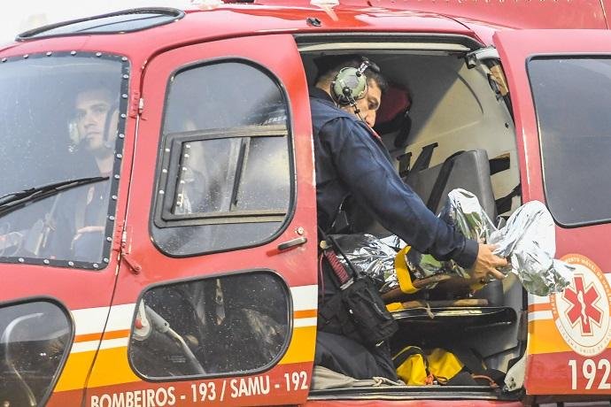 Torcedor do Figueirense foi levado de helic&oacute;ptero para o hospital Governador Celso Ramos