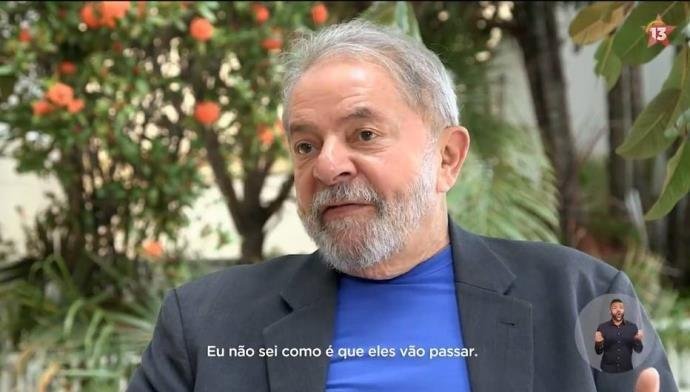 Propaganda eleitoral do PT anunciando Lula como candidato &agrave; Presid&ecirc;ncia