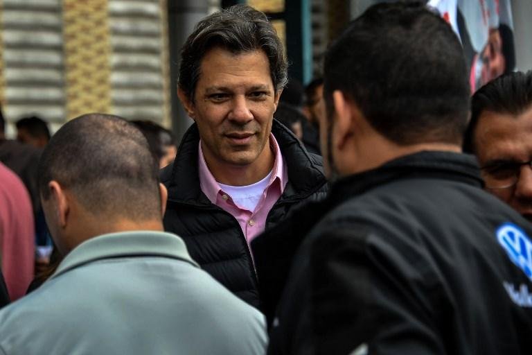 Haddad falou com jornalistas durante ato de campanha em S&atilde;o Paulo 