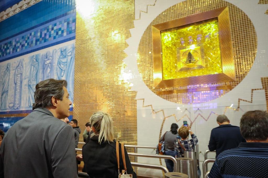 Haddad visitou o  Santu&aacute;rio Nacional de Nossa Senhora Aparecida, no Vale do Para&iacute;ba, em S&atilde;o Paulo