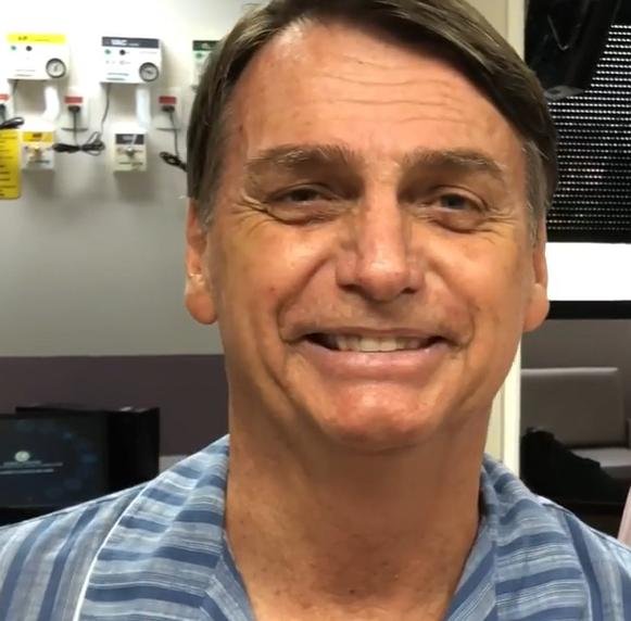 Bolsonaro tamb&eacute;m aproveitou para agradecer o apoio que tem tido em sua estadia no hospital