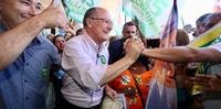 Geraldo Alckmin em campanha no interior de São Paulo