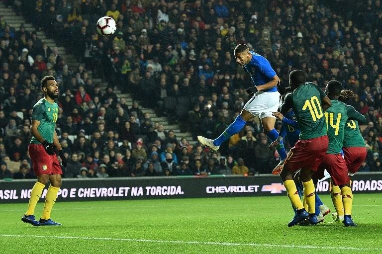 Richarlison marcou o gol da vit&oacute;ria do Brasil
