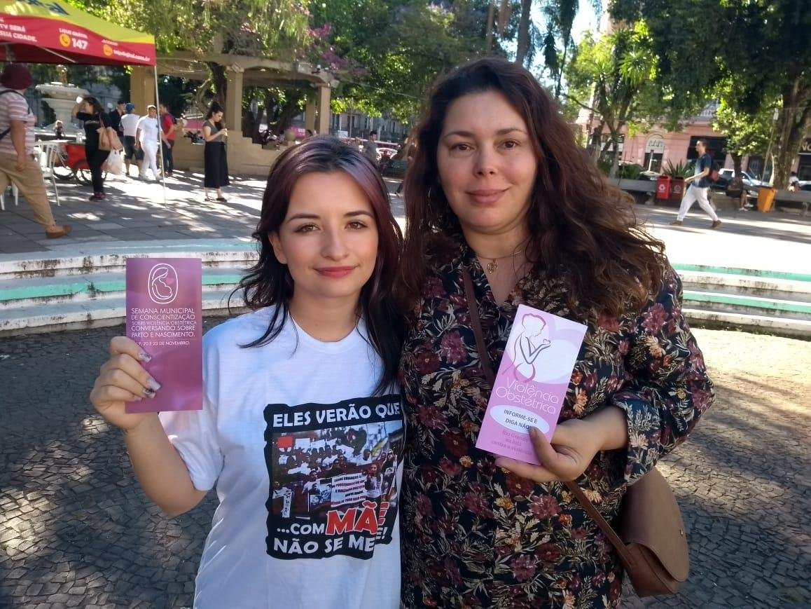 Bruna e Kelley participam da a&ccedil;&atilde;o em Santa Maria