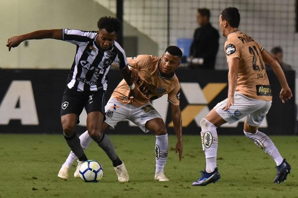 Santos e Botafogo empataram na Vila Belmiro