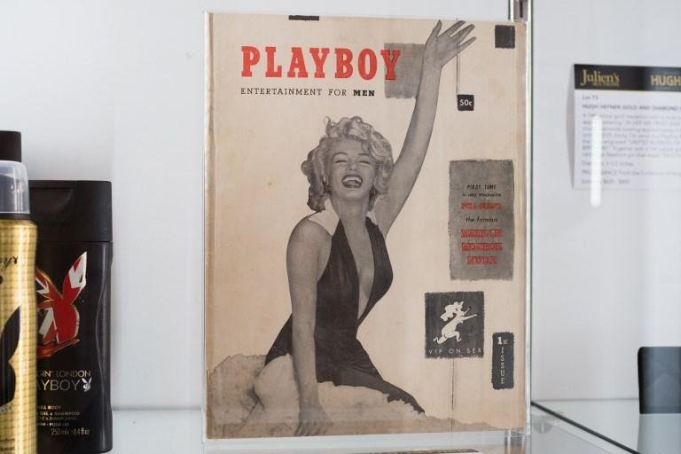 C&oacute;pia pessoal da primeira edi&ccedil;&atilde;o da Playboy, com Marilyn Monroe na capa, foi um dos itens leiloados
