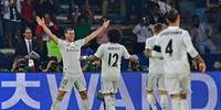 Bale marcou os três gols do Real Madrid