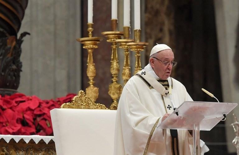 Papa criticou voracidade consumista em homilia da noite de Natal 