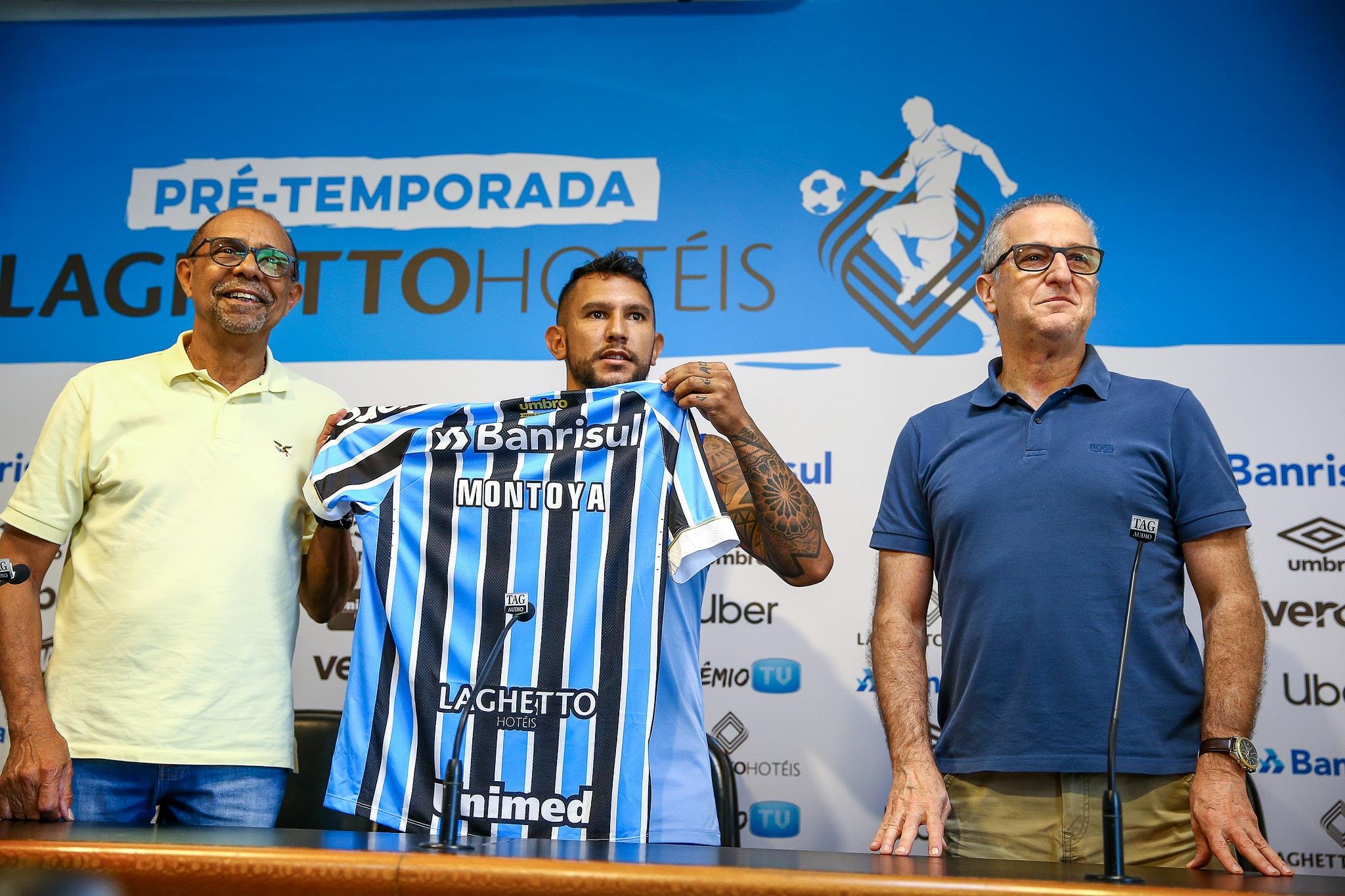 Argentino Walter Montoya foi apresentado como novo refor&ccedil;o do Gr&ecirc;mio