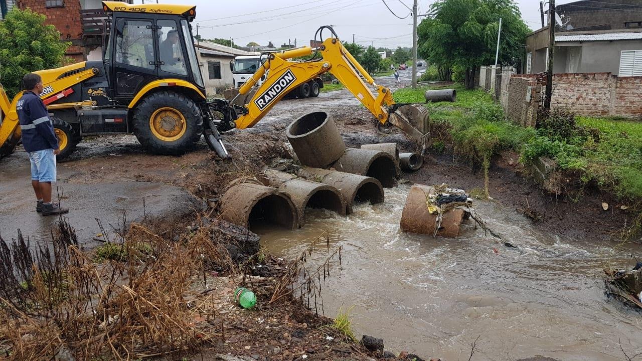 Chuva causou obstru&ccedil;&atilde;o em pontos da cidade de Uruguaiana 