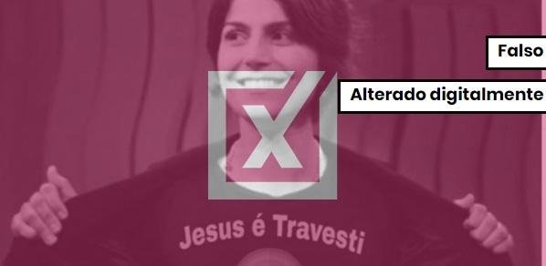 Inscri&ccedil;&atilde;o sobre Jesus na camiseta de Manuela &eacute; falsa
