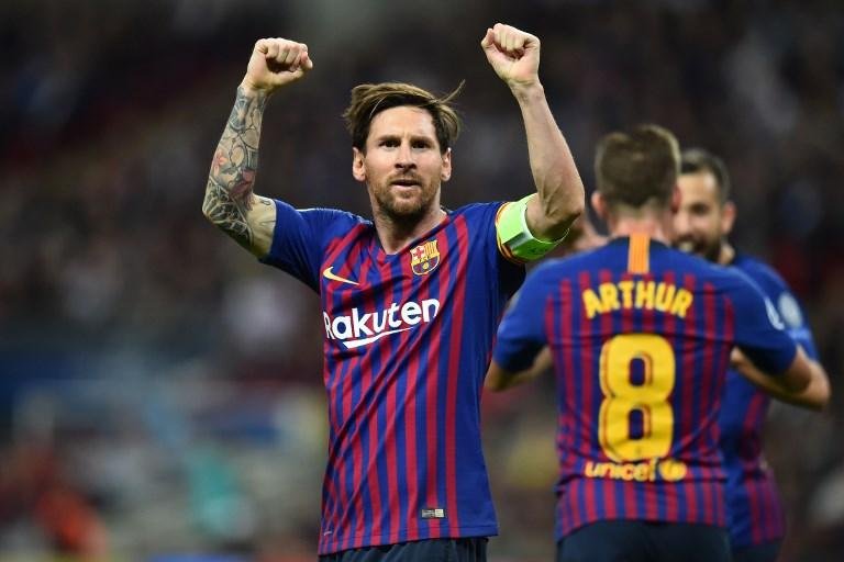 Messi marcou dois gols contra o Tottenham