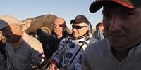 Os três homens haviam decolado da base de Baikonur em direção à ISS no dia 21 de março