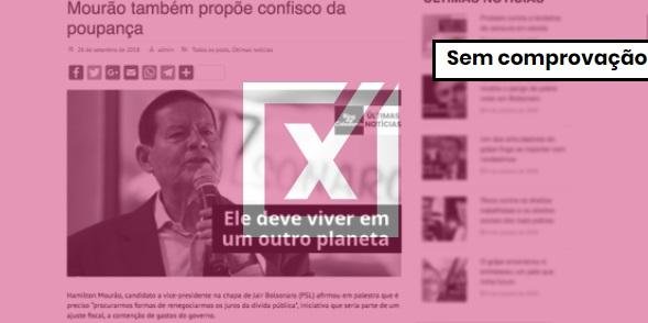 General Mour&atilde;o n&atilde;o prop&ocirc;s o confisco da poupan&ccedil;a