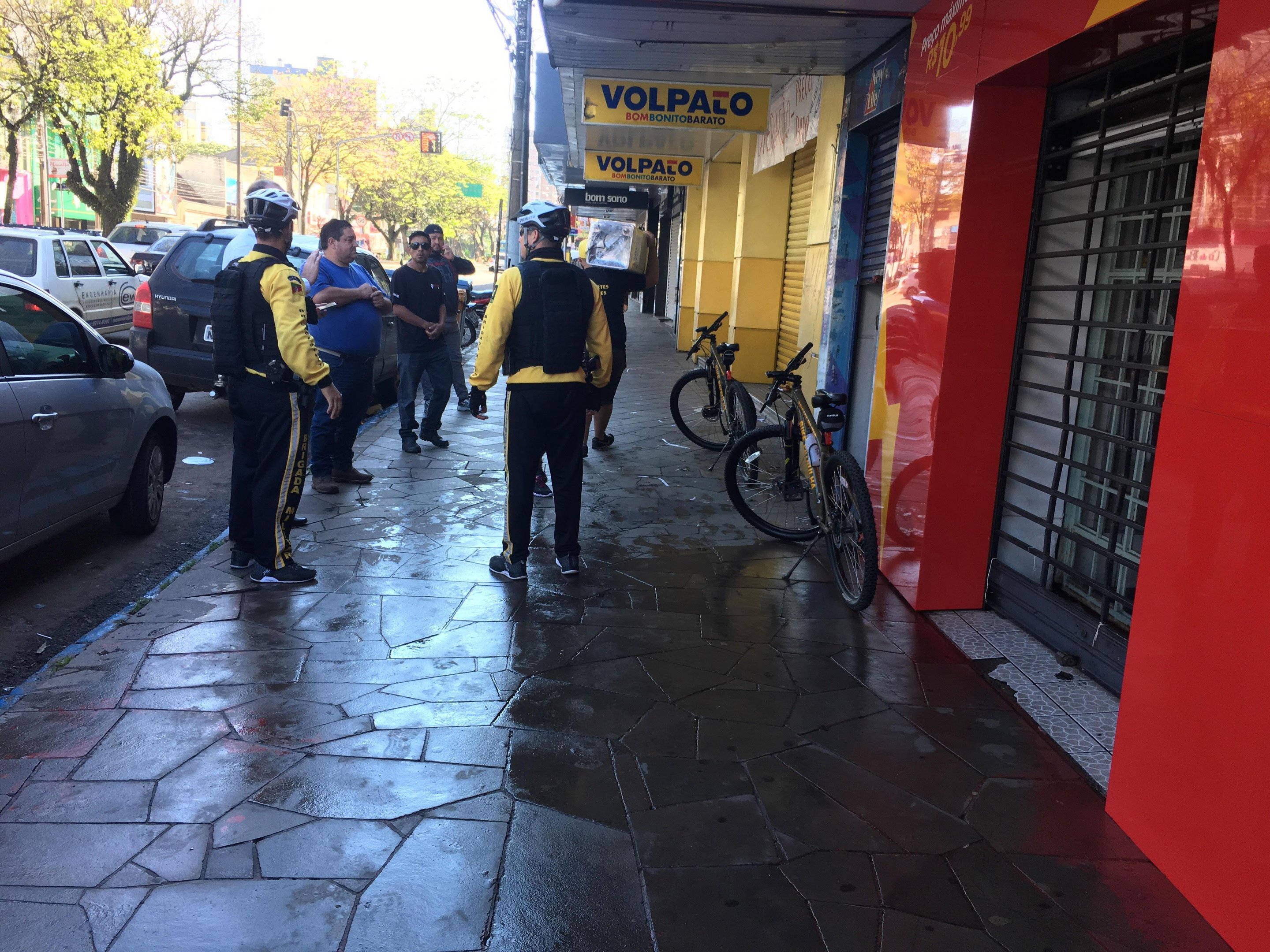A Bike Patrulha da Brigada Militar atendeu a ocorr&ecirc;ncia