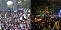 Protestos contra e a favor de Bolsonaro em Porto Alegre