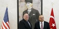 Mike Pompeo encontrou, em Ancara, o presidente turco, Recep Tayyip Erdogan