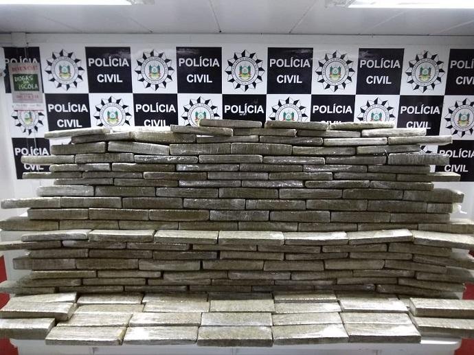 Pol&iacute;cia Civil apreende 150 quilos de maconha em Novo Hamburgo