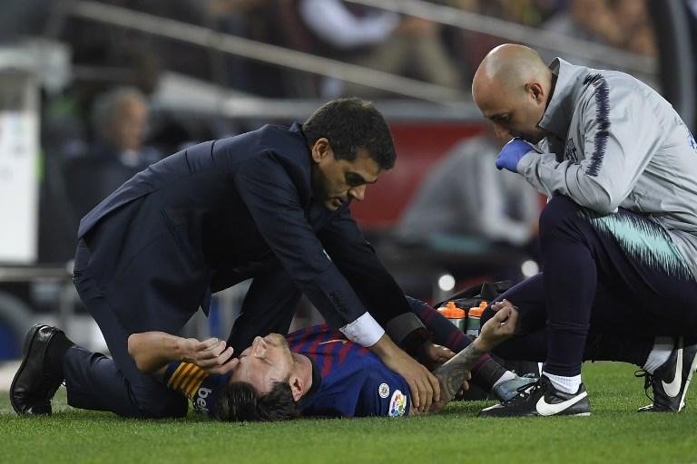 Messi ficar&aacute; tr&ecirc;s semanas fora dos gramados