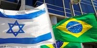 Bandeiras na embaixada do Brasil em Tel Aviv