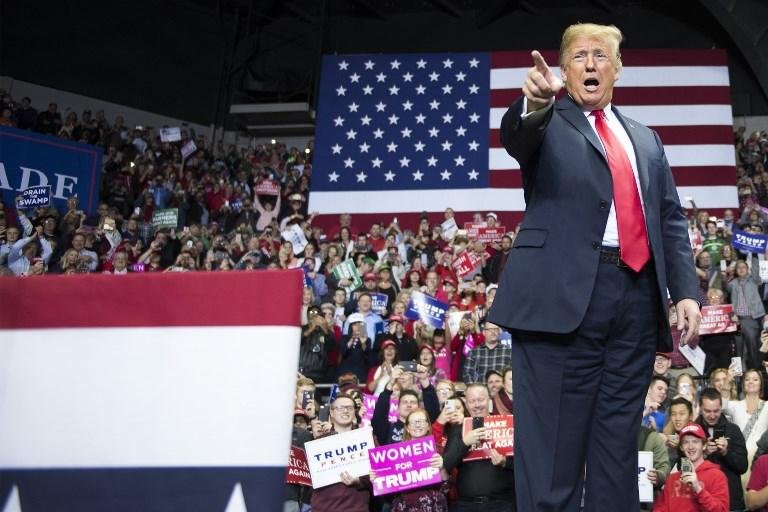 Trump empreendeu neste final de campanha uma maratona por tr&ecirc;s estados