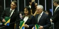 Temer e Bolsonaro participaram de evento no Congresso Nacional em comemoração aos 30 anos da Constituição Federal