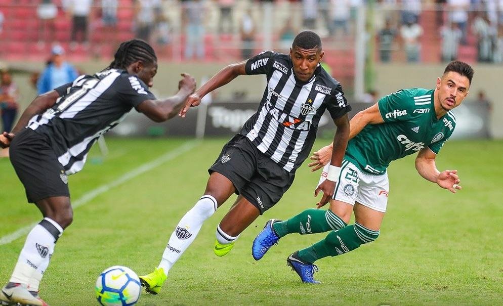 Galo e Palmeiras empataram por 1 a 1 em BH