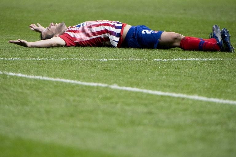 God&iacute;n fez gol ap&oacute;s sofrer les&atilde;o em jogo do Atl&eacute;tico de Madrid