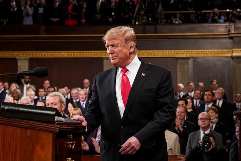 "Os muros funcionam e salvam vidas", disse Trump durante discurso sobre Estado da Uni&atilde;o