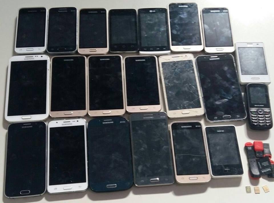 Ao todo, BM apreendeu 483 celulares, 356 chips e 62 carregadores
