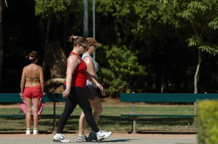 Bon&eacute;s e &oacute;culos de sol foram os companheiros de caminhada