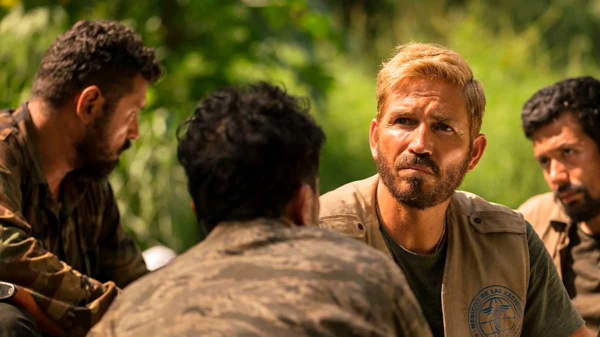 Jim Caviezel em cena de 'Som da liberdade'