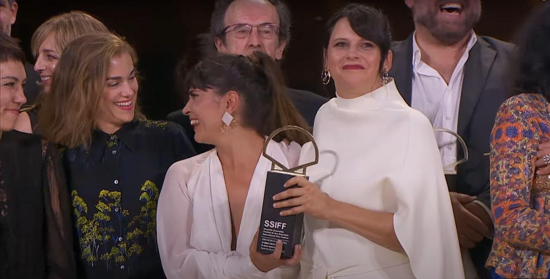 Ganhadores festejaram no palco do festival espanhol de cinema San Sebastian