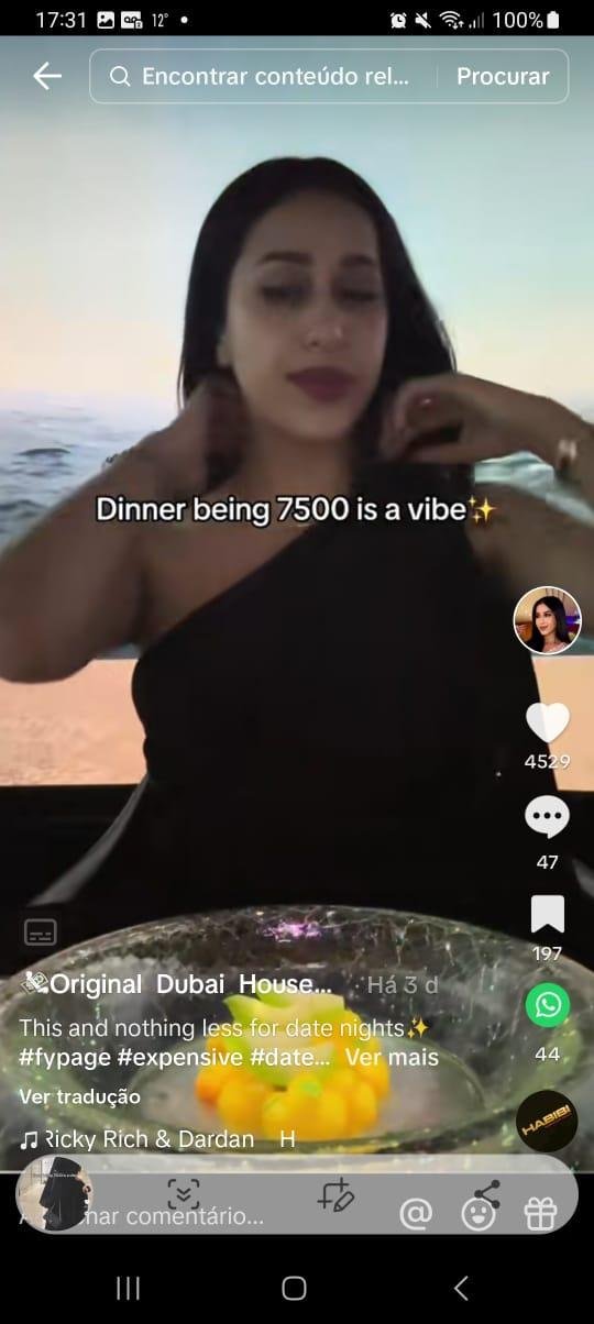 Influencer Linda Andrade contou detalhes dos seus gastos em Dubai em suas redes