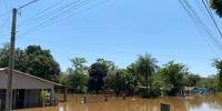 Em São Borja, o rio mede 13,05 m, sendo que a cota de inundação é de 9 m