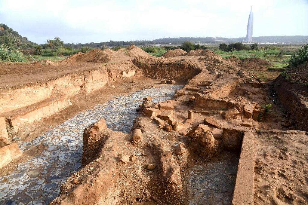Parte de ru&iacute;nas arqueol&oacute;gicas perto de Rabat